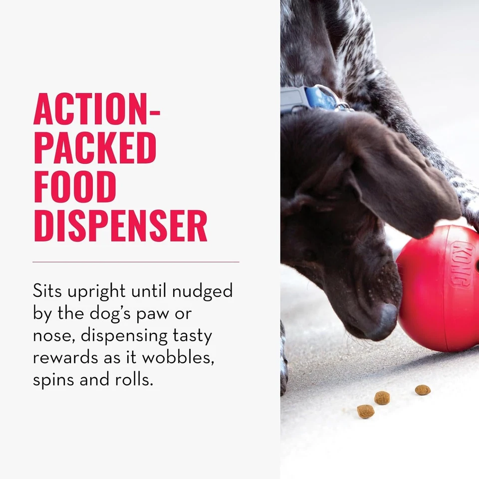 KONG Wobbler - Juguete interactivo para perros para dispensar golosinas - Alimentador lento para perros para él Foto 3 de 4