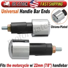 New Solid Iron 7/8" Handle Bar Ends Heavy Weight Vibration Reducing Grip Plugs