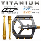 HT Components EVO EVO+ Titanium Pedal Axles Kit 53g Lighter Grade 5 Upgrade