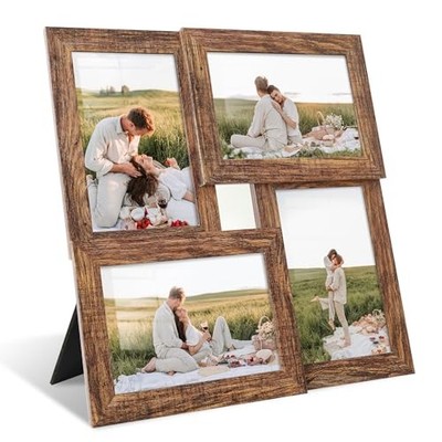 4x6 Collage Picture Frames, Multi Family Photo Frame with 4x6 in Rustic  Brown | eBay, image size:400x400