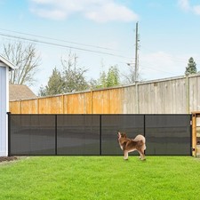 Reinforced 42 Tall Retractable Dog Gate, 155 Extra Long Retractable Baby Gate wi