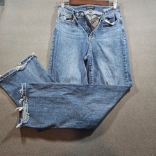 Judy Blue Women's Size 7/28 Distressed Frayed Hem Bootcut Stretch Jeans