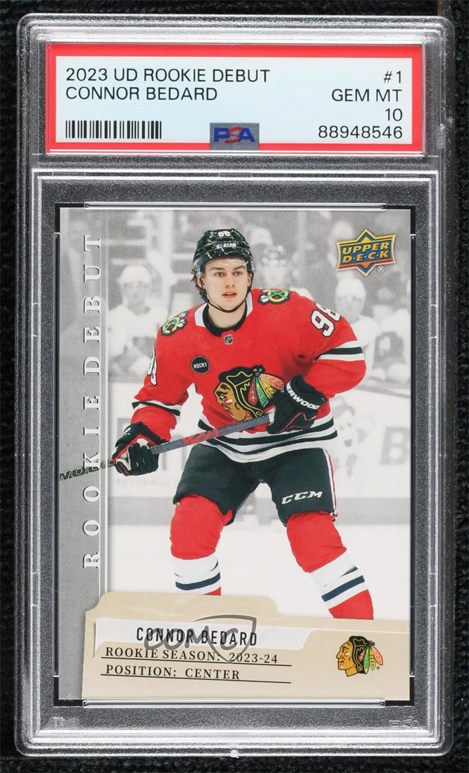 2023-24 Upper Deck UD Rookie Debut Connor Bedard #1 PSA 10 GEM MT RC 6hh