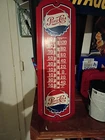 Vintage Large 27" Red Pepsi Cola Thermometer Metal Tin Sign Soda Pop Advertising