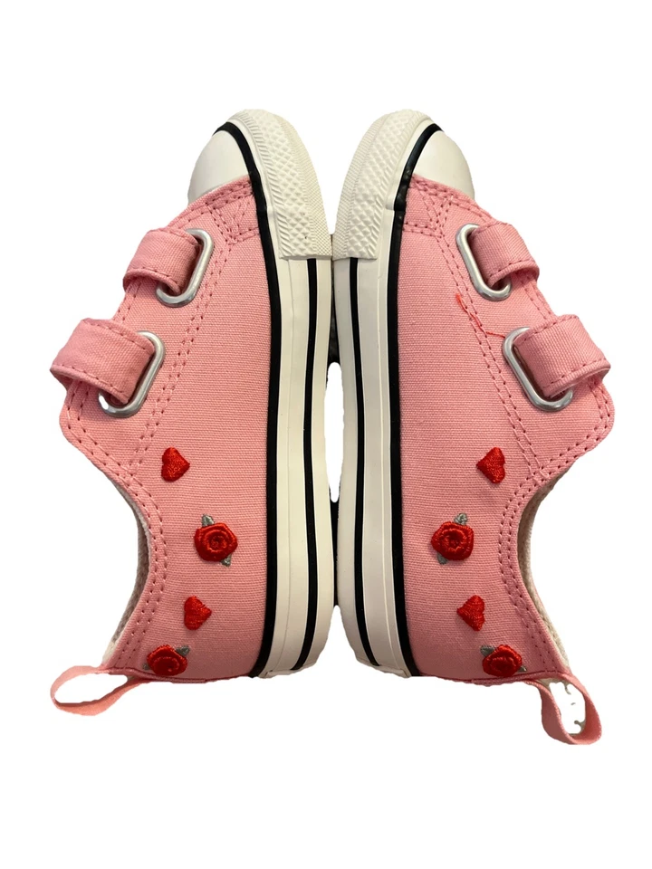 Niño pequeño CONVERSE CTAS 2V OX Medusa Jitter/Rosas Rojas Talla 7 (A15675F) NUEVO Foto 3 de 4