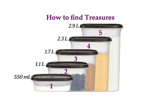 ) BRAND NEW TUPPERWARE MODULAR MATES OVAL BLACK LID AIRTIGHT DRY DIY STORAGE - Picture 3 of 10