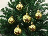 9pc/pack Shiny Shatterproof Christmas Ball Ornaments 50mm (2 Inch) - Gold on sale 9pc/pack Shiny Shatterproof Christmas Ball Ornaments 50mm (2 Inch) - Gold on sale