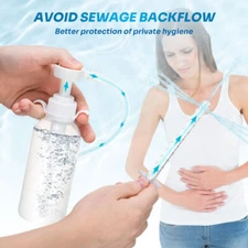 For Women Vaginal Douche Cleaner Kit 300ml Reusable Anal Enema with 2 Nozzles