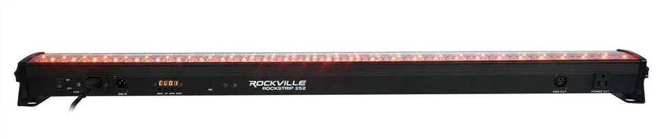 (4) Rockville ROCKSTRIP 252 LED DMX RGB Tira de Color DJ Barras de Luz de Lavado + Bolsas Foto 2 de 4
