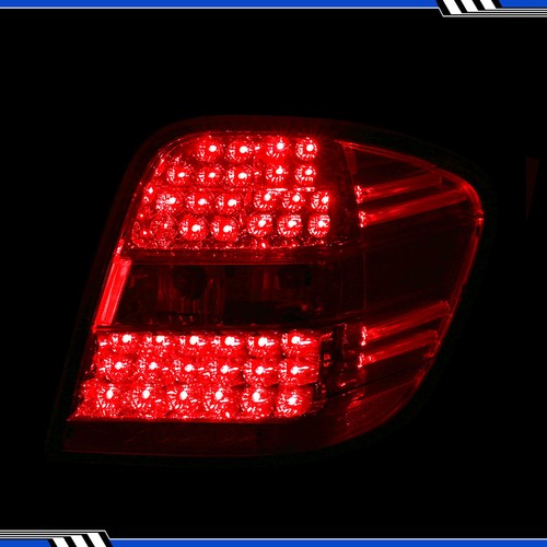 For 2006-2009 Mercedes Benz W164 ML350 ML550 Clear Red LED Rear Taillights Pair - Picture 5 of 8