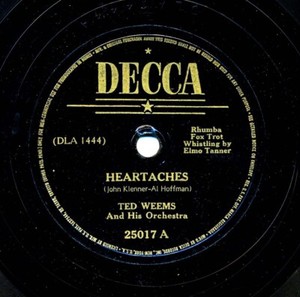 TED-WEEMS-and-his-Orchestra-on-Decca-25017-Heartaches-Oh-Monah