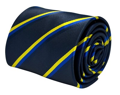 Schwedische Flagge Herren Krawatte marine dunkel Schweden gelb blau gestreift von Frederick Thomas
