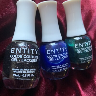 3 Set Entity Color Couture Gel-Lacquer Power Suit-blue Bikini-jewel Tones