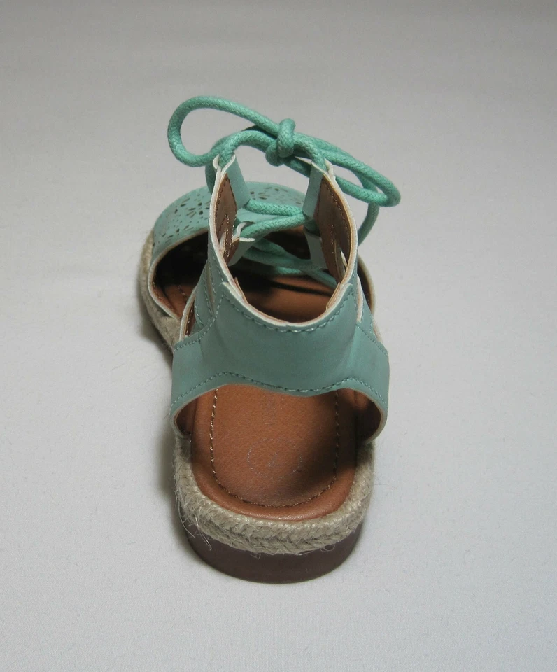 NUEVO CON ETIQUETAS, sandalias alpargata Ghillie turquesa para niñas pequeñas, niños genuinos de Oshkosh Foto 4 de 4