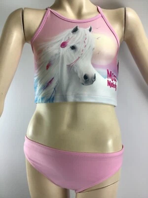 Miss Melodie,Pferd,Bikini,Kinder,Mädchen,116,128,140,152,Tankini mit Hose,rosa, - Bild 1 von 4