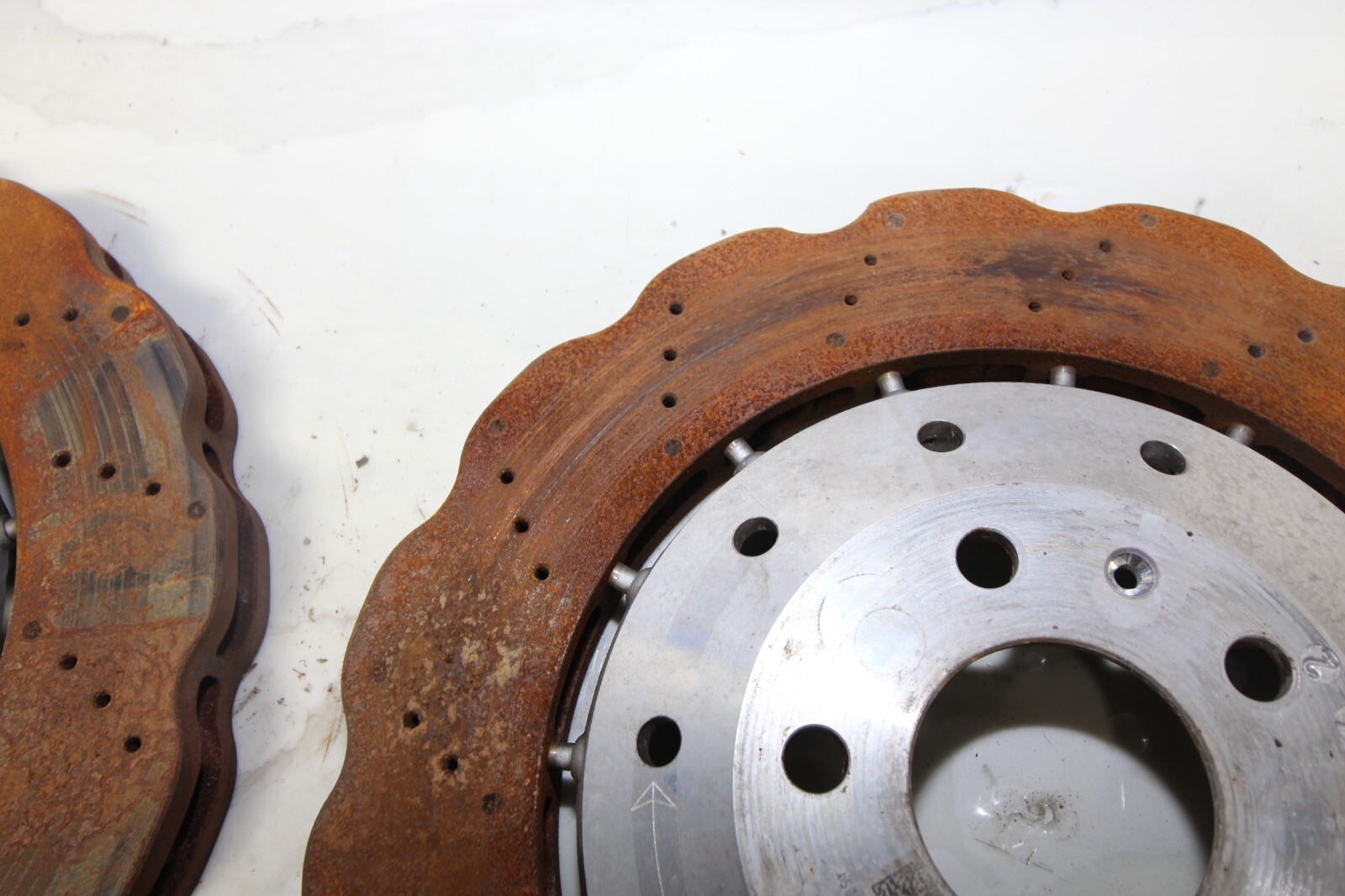 17-21 AUDI R8 V10 PLUS RWS OEM FRONT DISC BRAKE ROTOR ROTORS SET