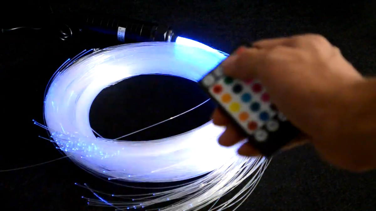 450x Car Headliner Roof Star Light Kit RGB LED Fiber Optic