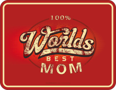 Kühlschrank Magnet Deko | 100 % Worlds best Mom  | 9 x 7 cm Mutter
