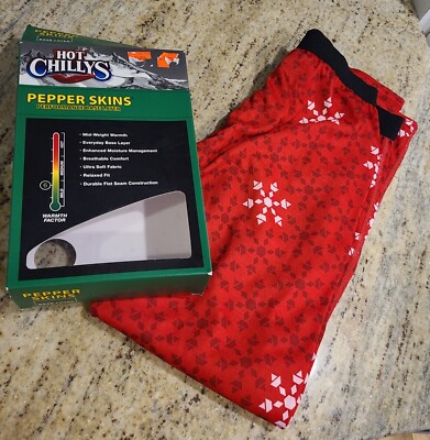Hot Chillys Pepper Skins Performance Layer Bottom Chrystal Sz Youth M Winterwear