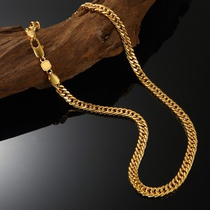 24k gold filled cuban curb necklaces solid mens chain link jewelry