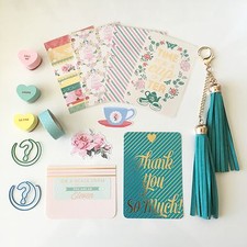 Tea Time Glam Planner Starter Set PK Size Dashboards Fit Filofax, Kikkik, LV Pm