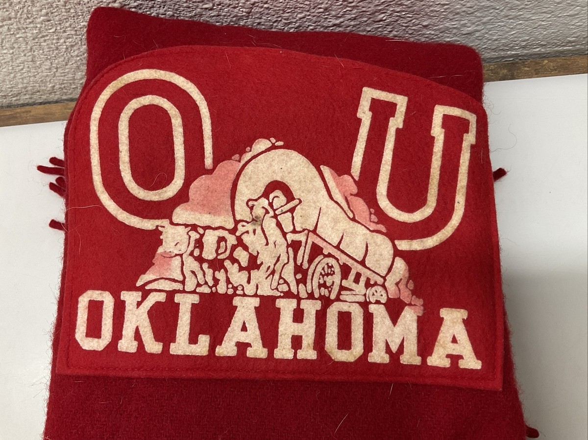 Vintage Pendleton Wool Stadium Blanket University Of Oklahoma OU Sooners