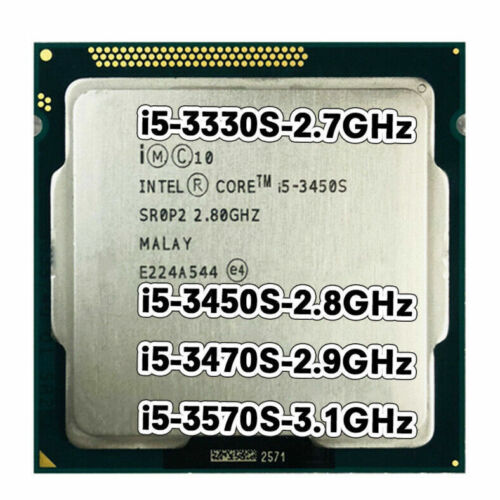 Intel Core i5-3330S i5-3450S i5-3470S i5-3570S CPU Quad-Core LGA1155 Processors - Picture 1 of 9
