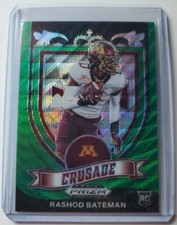 2021 Prizm Draft Picks Rashod Bateman #166 Crusade Green Wave Rookie RC Ravens