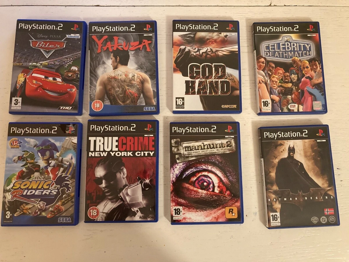 Playstation 2 Video Game Lot God Hand Manhunt 2 Batman Yakuza
