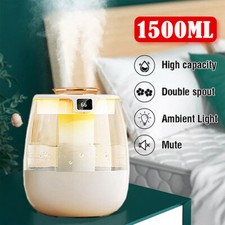 26dB Quiet Cool Mist Air Humidifier for Home Baby Nursery, Auto Shut-off 1.5L