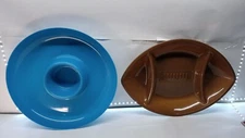 Appetizer Serving Dishes - Football Platter - Chip & Dip Tray - Plastic - Large