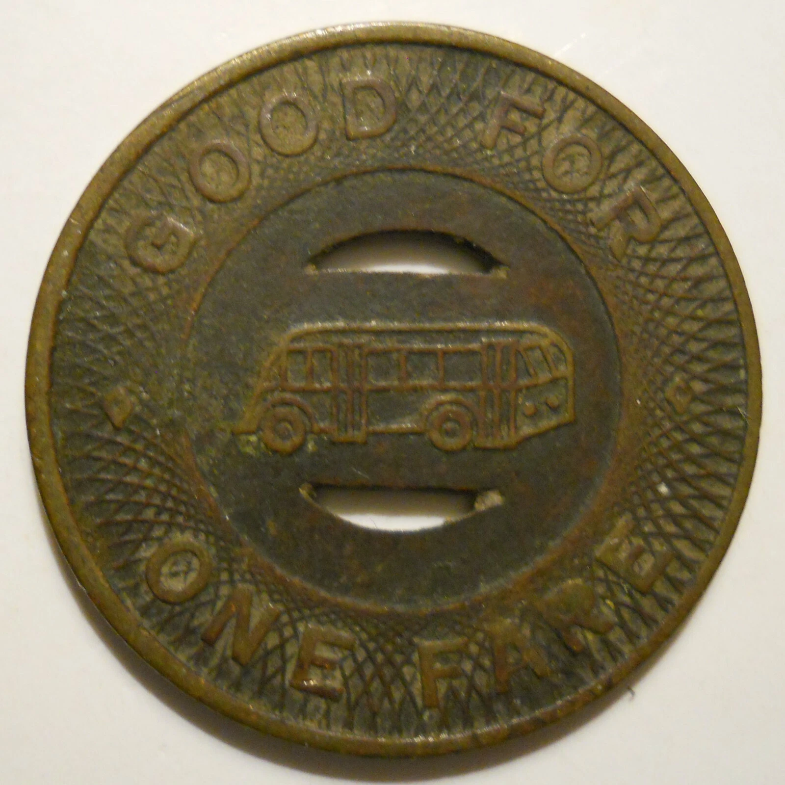 L. Burrelli Transit Service (East Pittsburgh Pennsylvania) transit token  PA325E image 2