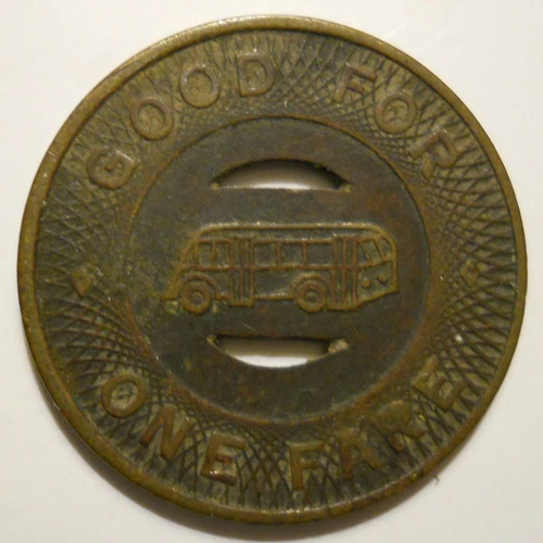 L. Burrelli Transit Service (East Pittsburgh Pennsylvania) transit token  PA325E image 2