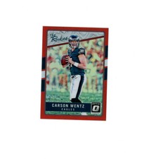 2016 Optic The Rookies RED PRIZM SP REFRACTOR CARSON WENTZ /99 RC▪️Eagles COLTS