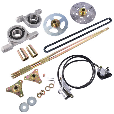 Drift Trike Go Kart Rear Live Axle Kit,Brake Assembly ATV Quads,Sprocket Hub
