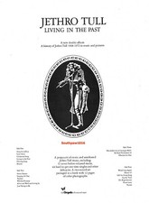 1972 Original Jethro Tull 'Living In The Past' Release Industry Promo Print Ad