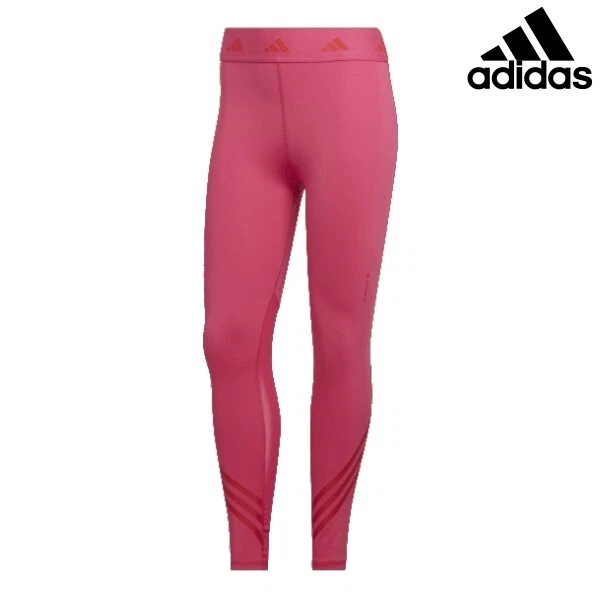 ADIDAS Womens Techfit 3-Stripe Training Tight Leggings | Pink Small | HL6089