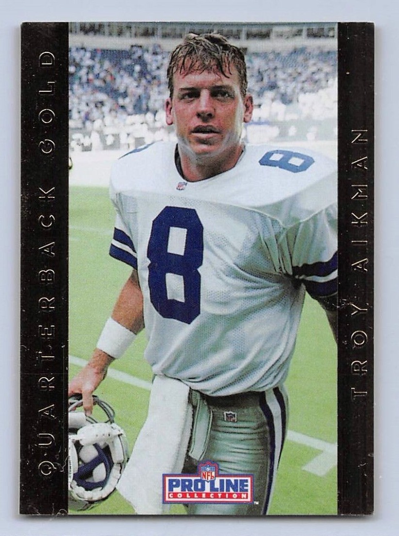 1992 TROY AIKMAN - PRO LINE QUARTERBACK GOLD Football Card - # 1