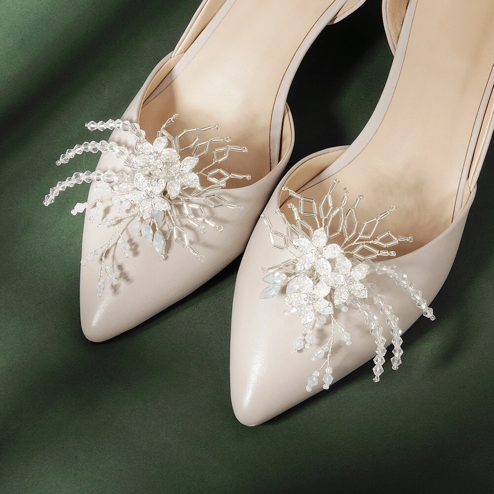 1 Pair rhinestone shoe clips wedding party shoes charm decoration