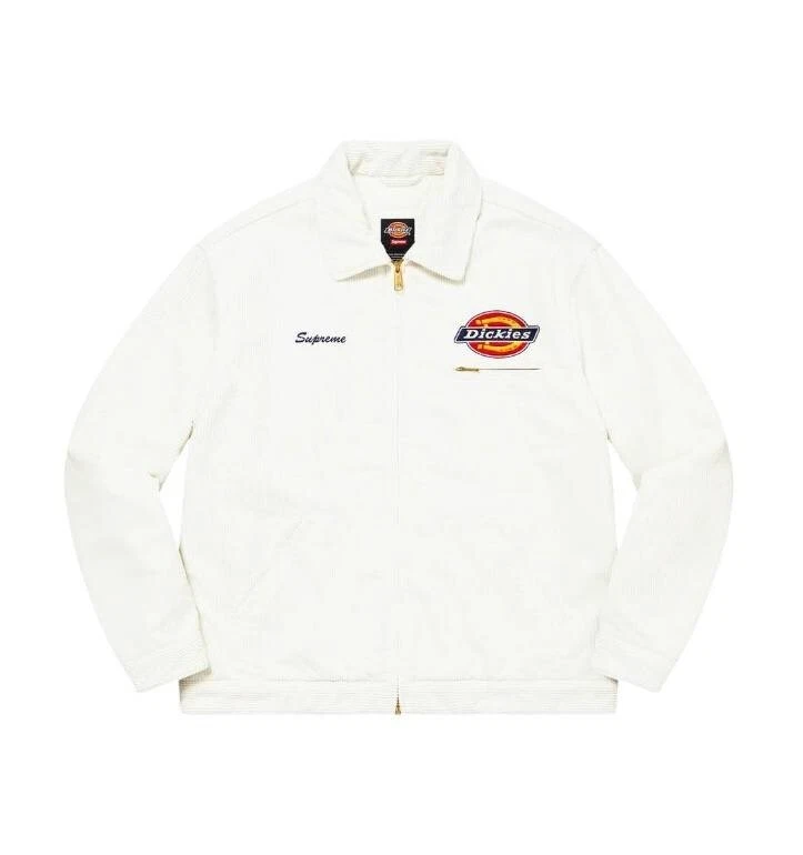 Veste zippée homme FW22 Supreme & Dickies velours côtelé emb travail L/50