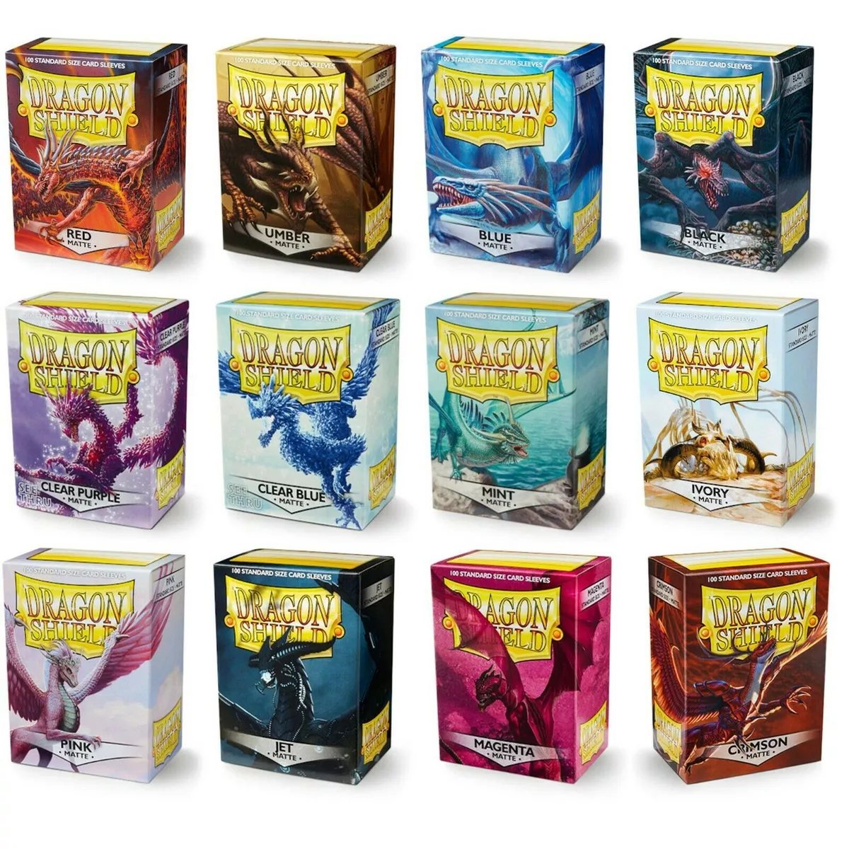 Dragon Shield - Matte Sleeves (100) | Standard Size | Fits MTG & Pokemon