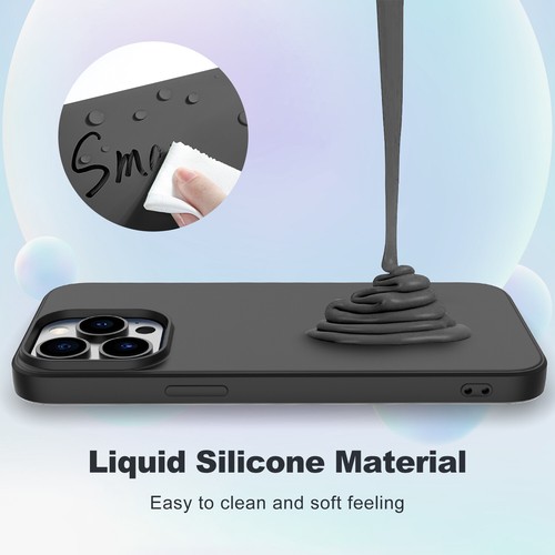 For iPhone 15 Pro Max Plus Liquid Silicone Case Shockproof Cover/Tempered Glass - Picture 23 of 64