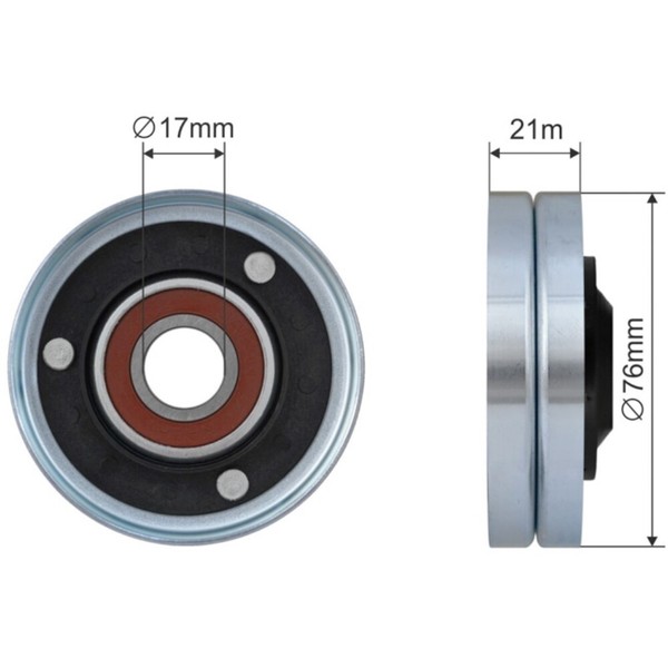 NTY Umlenk-/FüHrungsrolle Keilriemen Passend FüR Audi A5 8T3 S5 Quattro-image