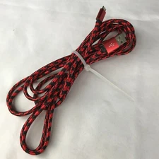 10ft USB to Micro USB Cable | Red | Durable & Tangle-Free