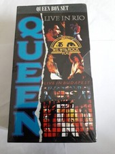 QUEEN BOX SET LIVE IN RIO / WE WILL ROCK YOU / LIVE IN BUDAPEST 3 VHS NEW SEALED