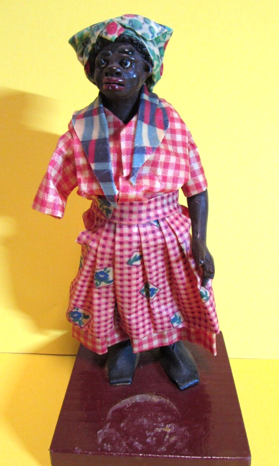 Vargas Wax Doll/Figure of African American Woman with Fabric New