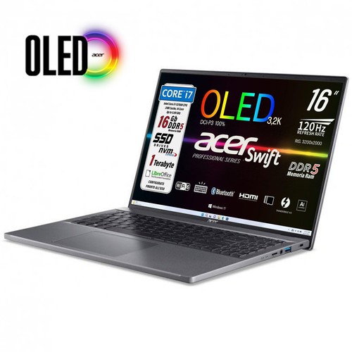 Notebook Acer Core i7-13700H 14 Core DDR5 16 GB 1 TB 16" 3.2K Finger Retro Win11 - Foto 2 di 18