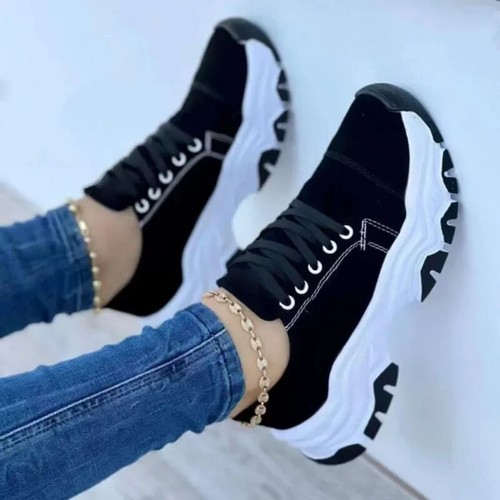 2025 New Women's Sports Shoes Canvas Shoes Casual Women's Sports Shoes Flat Lace - 第 8/28 張圖片
