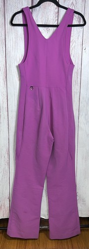Vintage Obermeyer Womens Ski Bib Fitted Jumpsuit Pink Straight Leg Size 12R Wool - Picture 2 of 10