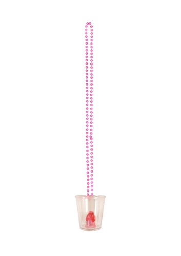 12 x Pink Neon Willy Shot Glass Necklaces - Hen Party Accessories - Picture 3 of 5